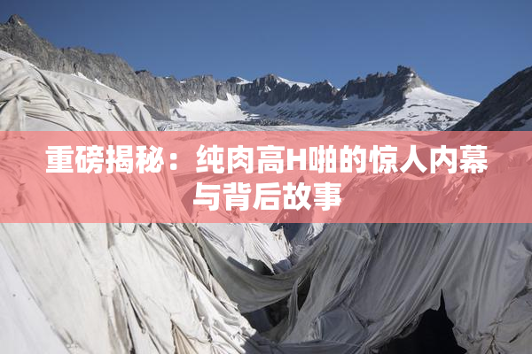 重磅揭秘：纯肉高H啪的惊人内幕与背后故事