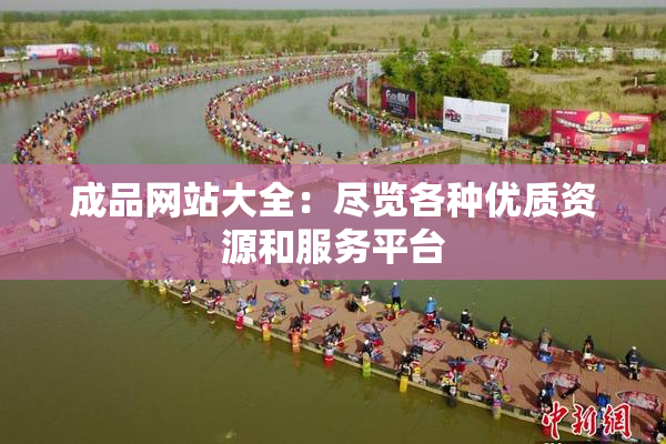 成品网站大全：尽览各种优质资源和服务平台