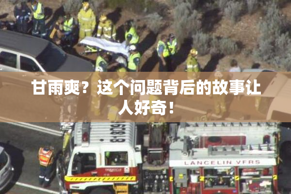 甘雨爽？这个问题背后的故事让人好奇！