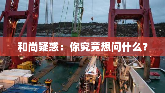 和尚疑惑：你究竟想问什么？