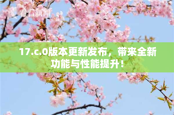 17.c.0版本更新发布，带来全新功能与性能提升！