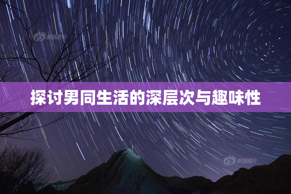 探讨男同生活的深层次与趣味性